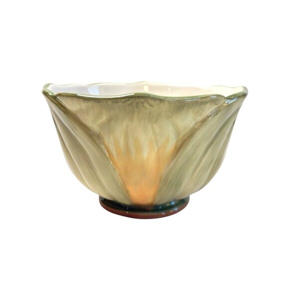 Certified International Porcelain Cabbage Leaf Bowl Pamela Gladding Artist - Picture 1 of 7
